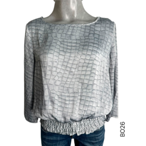 BLUSA MUCHAEL KORS ANIMAL PRINT GRIS TALLA M