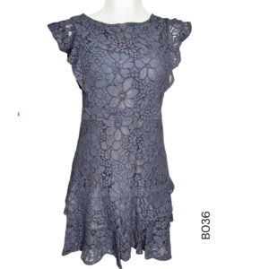 VESTIDO LOFT ENCAJE GRIS TALLA 00 	180